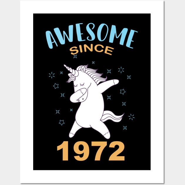 Awesome since 1972 Wall Art by GronstadStore